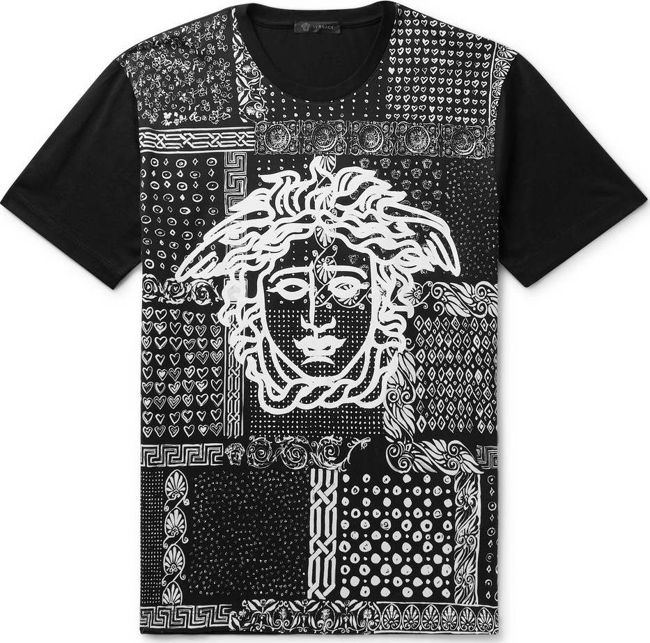 Versace Slim-Fit Printed Cotton-Jersey T-Shirt
