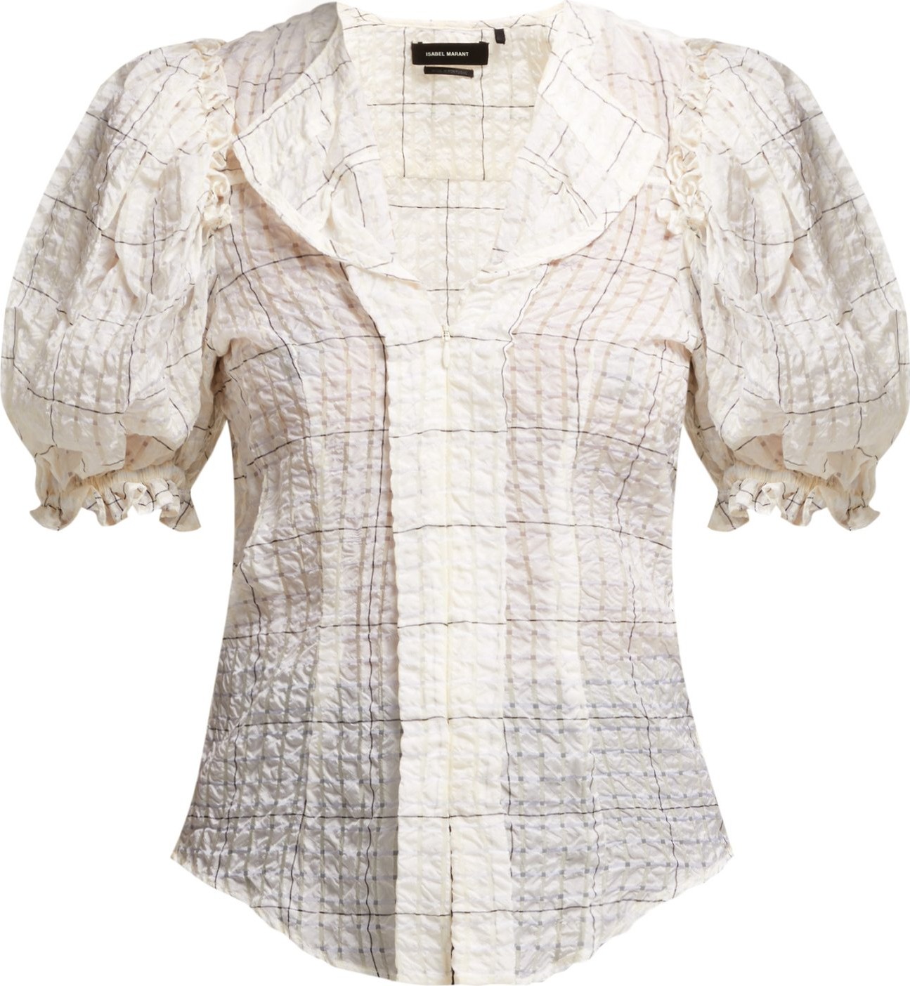 Isabel Marant Abies puff-sleeve organza blouse