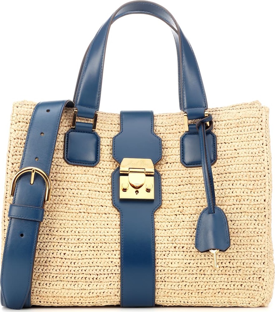Mark Cross Riviera Medium raffia tote