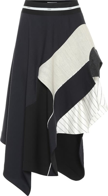 Monse Stretch-wool midi skirt