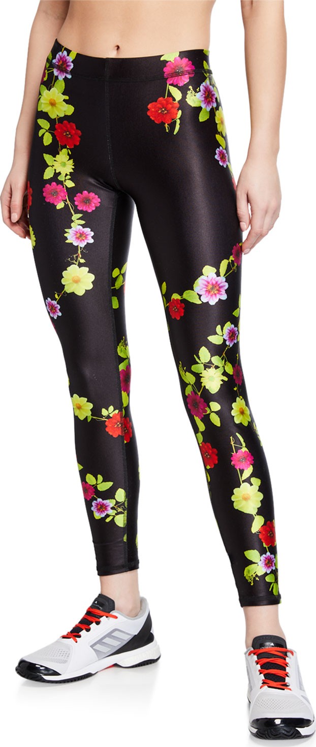 Terez Floral-Print Performance Leggings