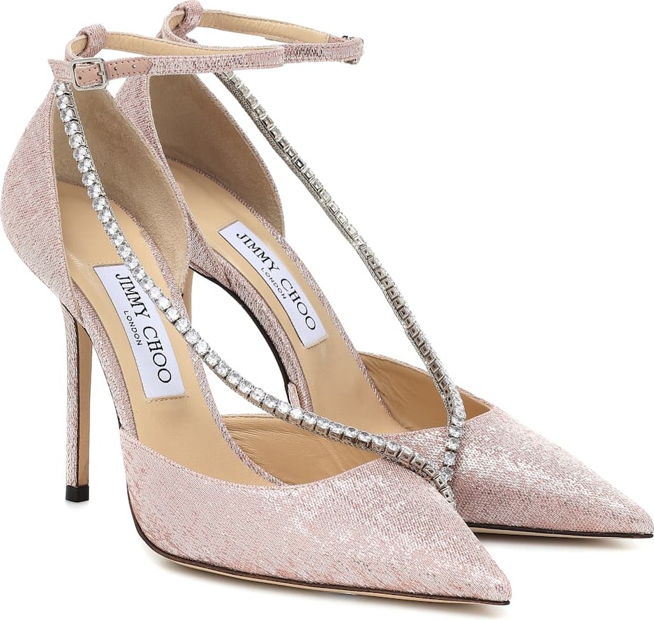 Jimmy Choo Talika 100 metallic pumps