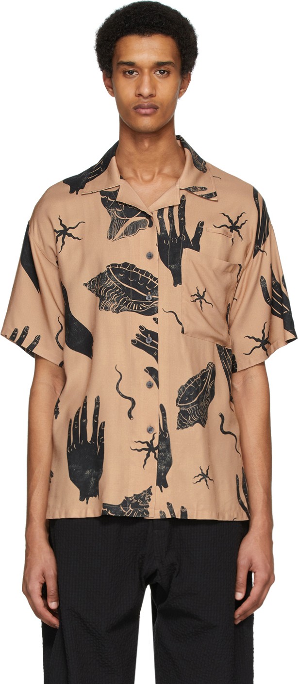 Acne Studios Pink Simonne Print Short Sleeve Shirt