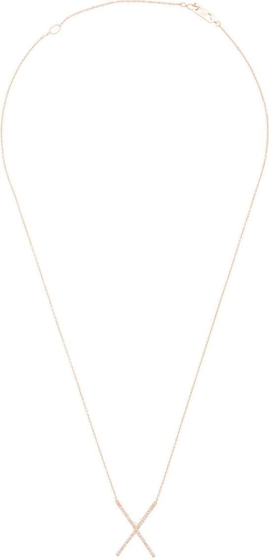 Eva Fehren large 18 kt rose gold X necklace
