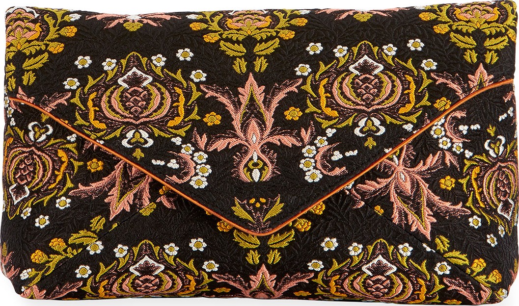 Dries Van Noten Jacquard Envelope Clutch Bag