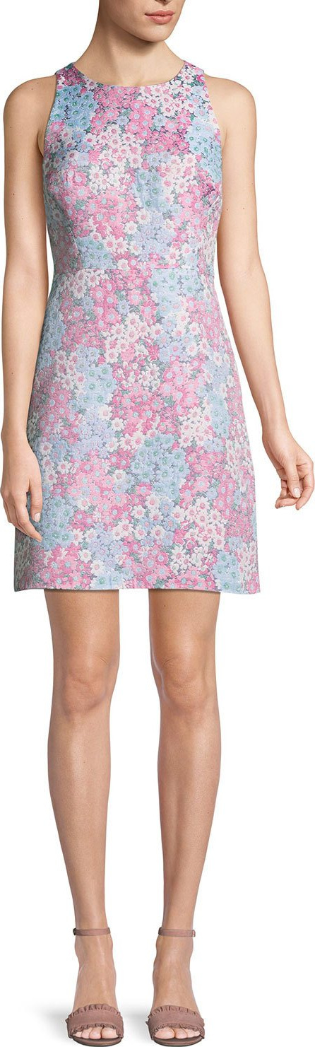 Kate Spade New York sleeveless floral jacquard mini dress