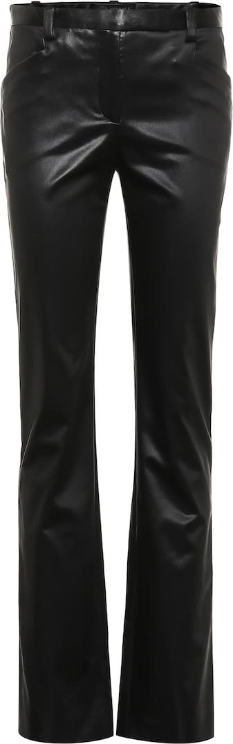 Versace High-rise straight satin pants