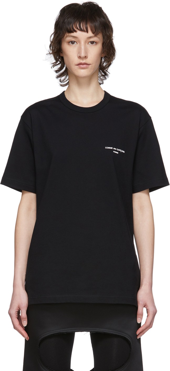 Comme Des Garçons Homme Plus Black Logo T-Shirt