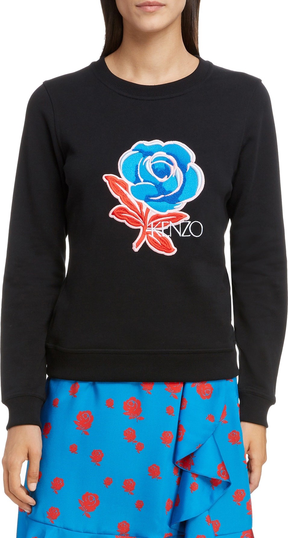 KENZO Floral Embroidered Sweatshirt