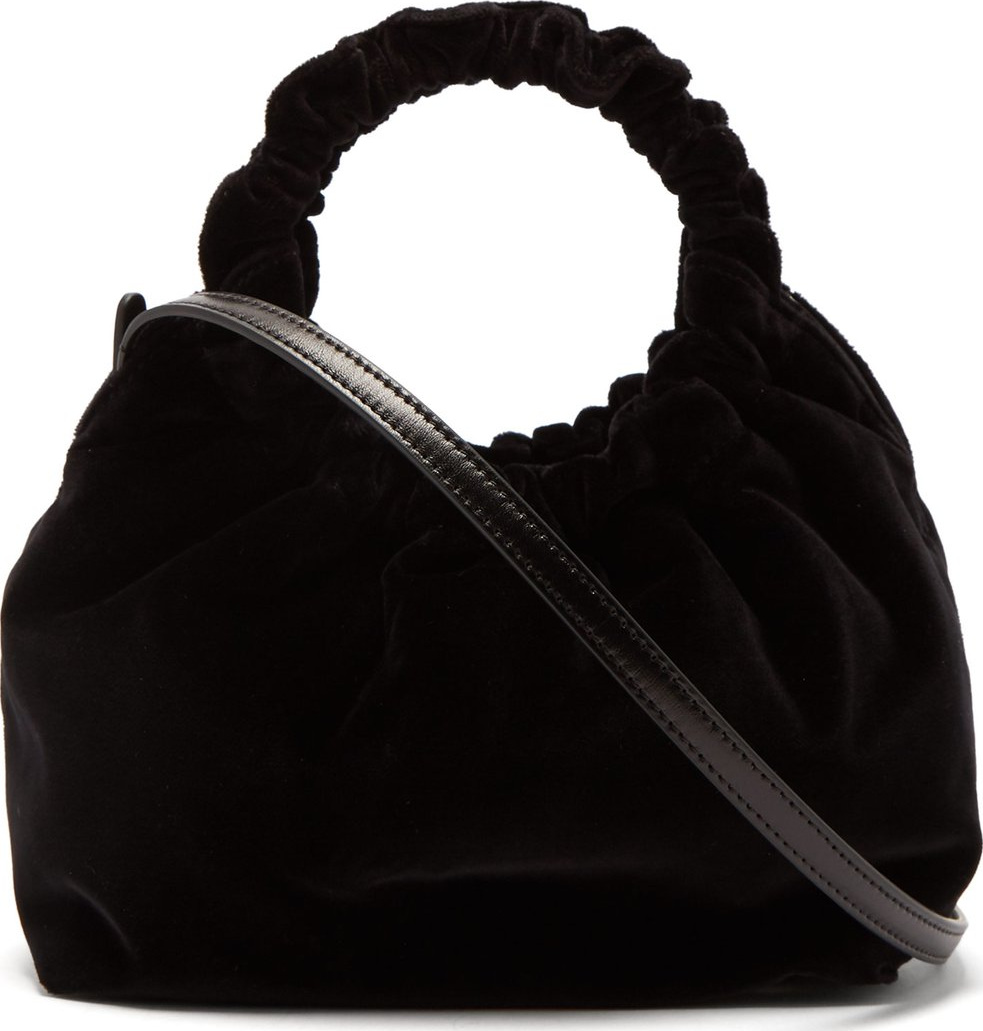 THE ROW Double Circle small velvet bag