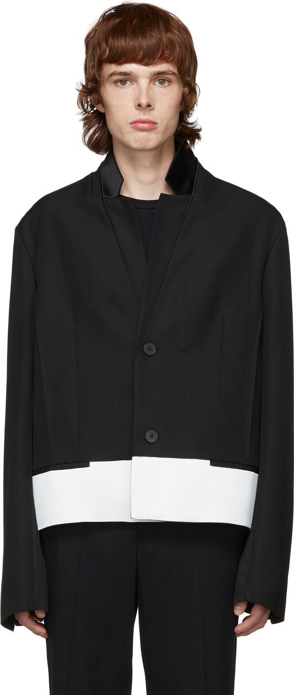 Haider Ackermann Black Wool Officer Jacket