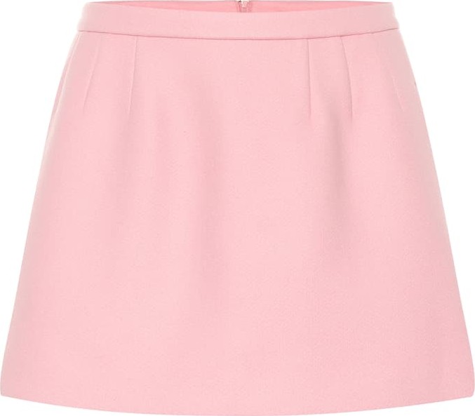 RED Valentino Wool and cashmere-blend miniskirt