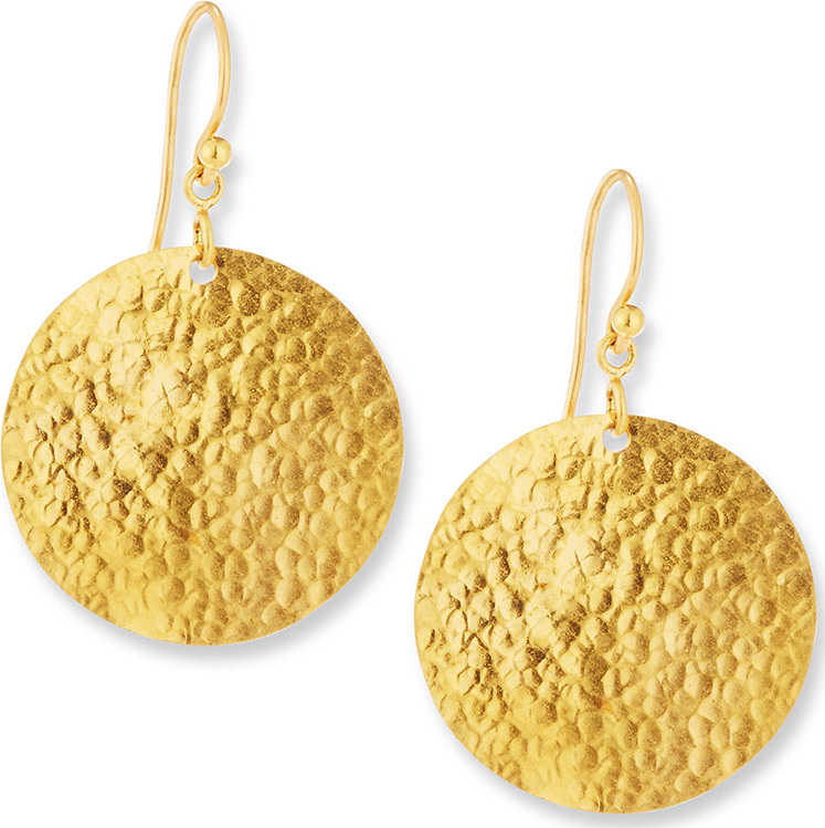 GURHAN Classic Lush Dangling Flake Earrings in 24K Gold