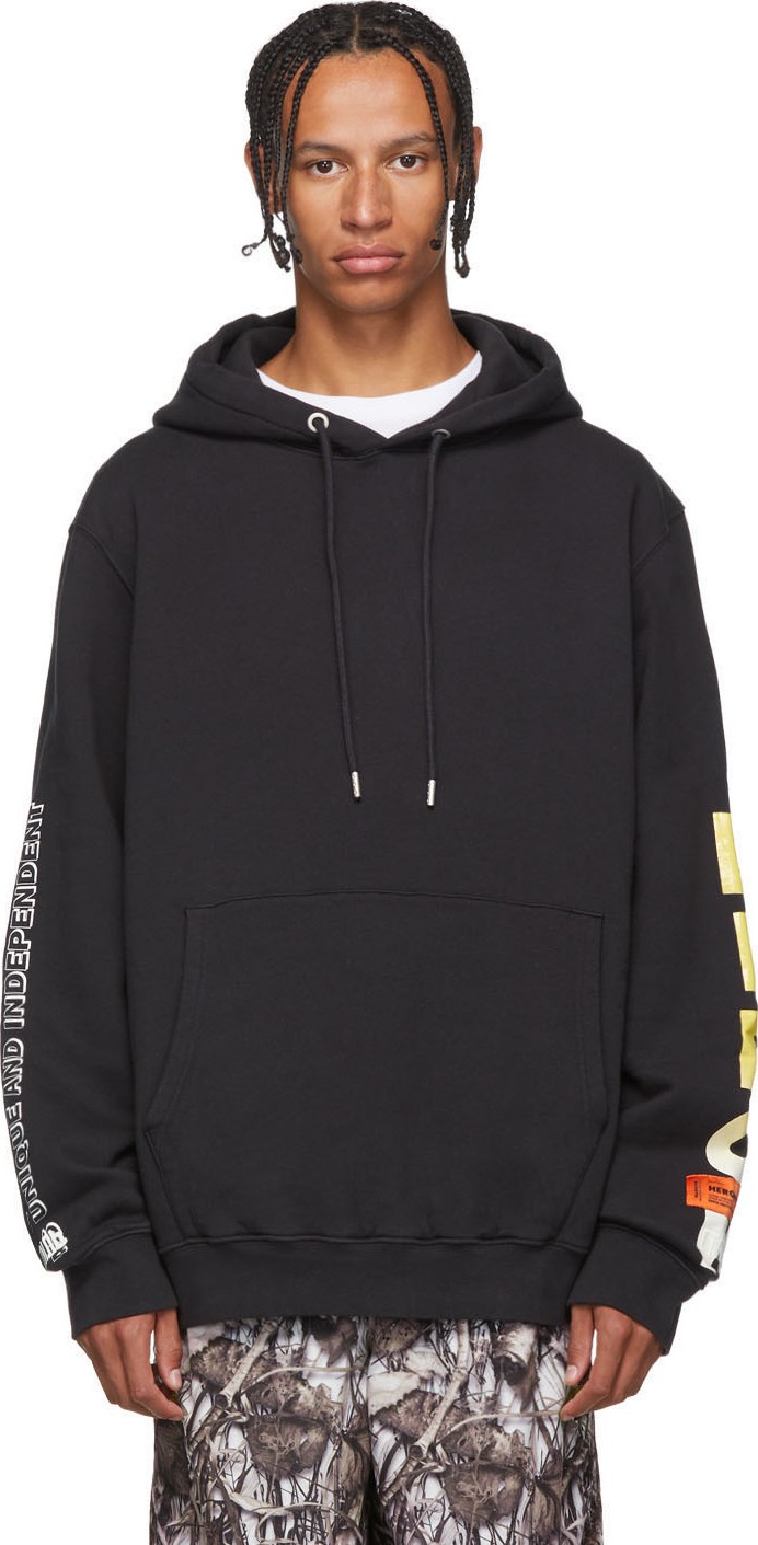 Heron Preston Black Skull Hoodie