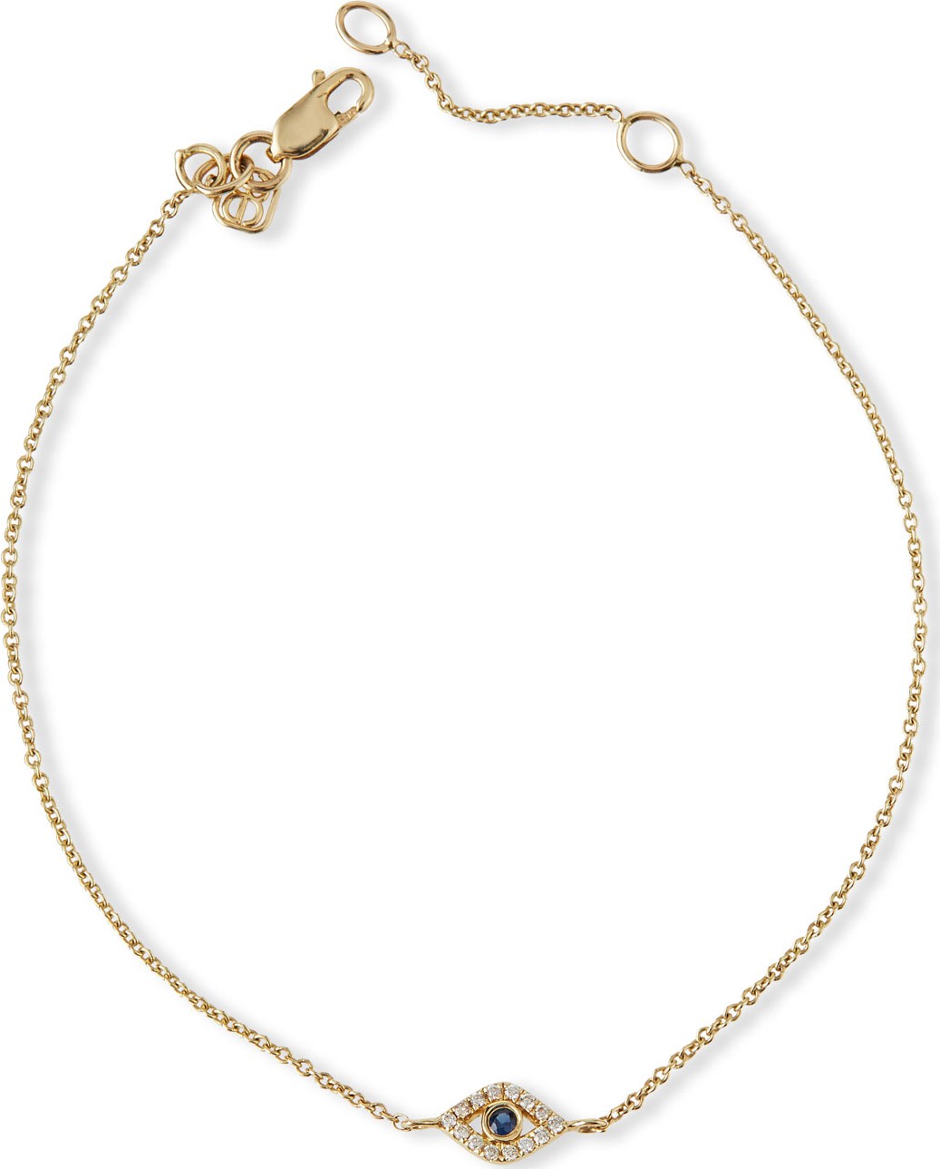Sydney Evan Small Sapphire & Diamond Evil Eye Bracelet