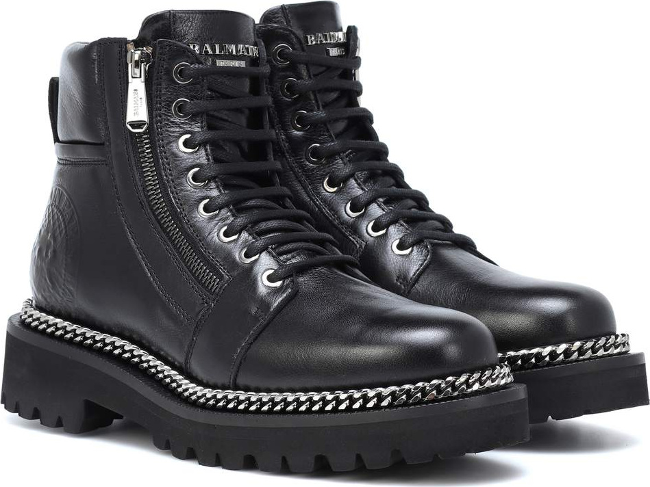 Balmain Leather ankle boots