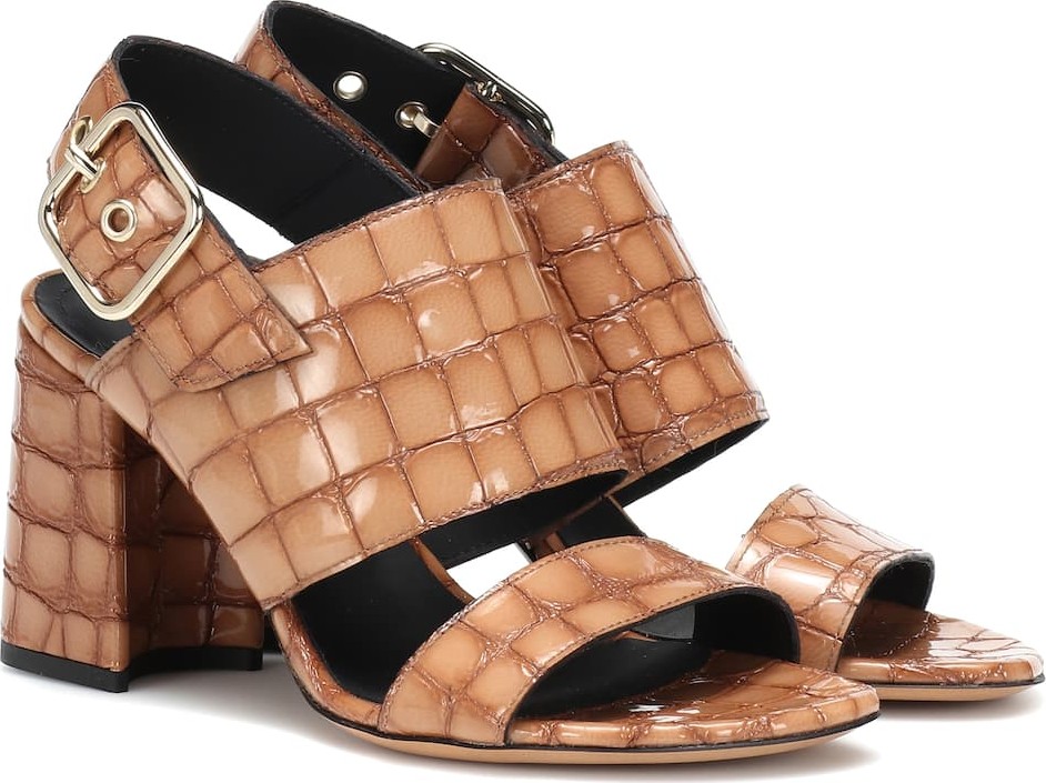 Dries Van Noten Embossed leather sandals