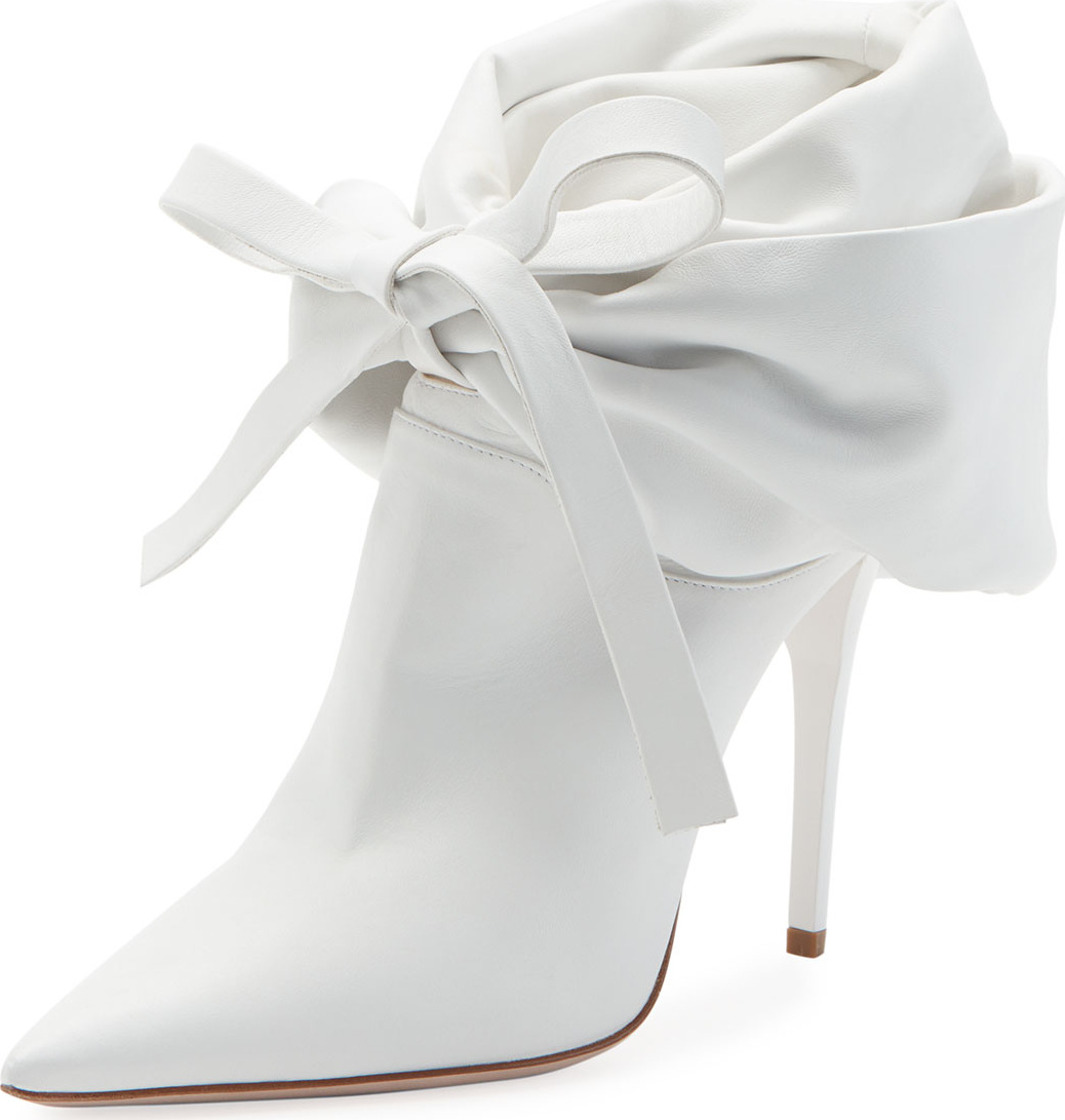 Miu Miu Fold-Down Leather Bootie