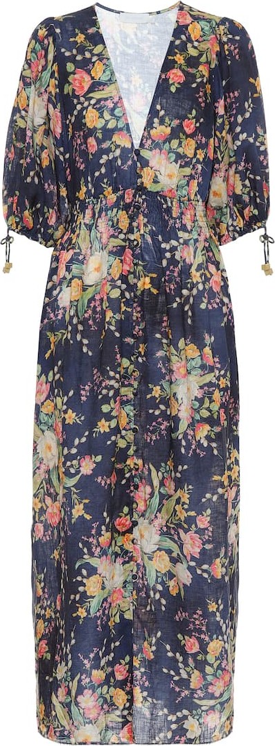 Zimmermann Zinnia floral linen dress