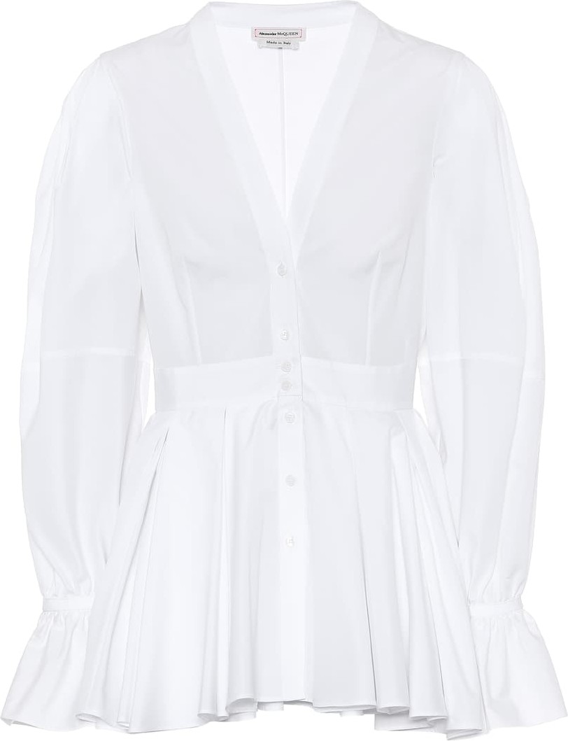 Alexander McQueen Cotton-poplin blouse