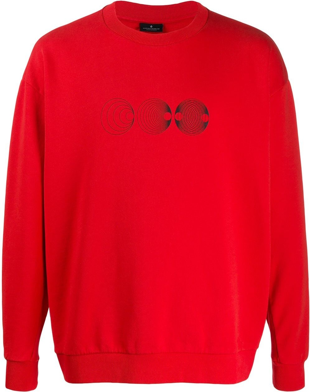 Marcelo Burlon Linear sphere-print crew neck sweatshirt