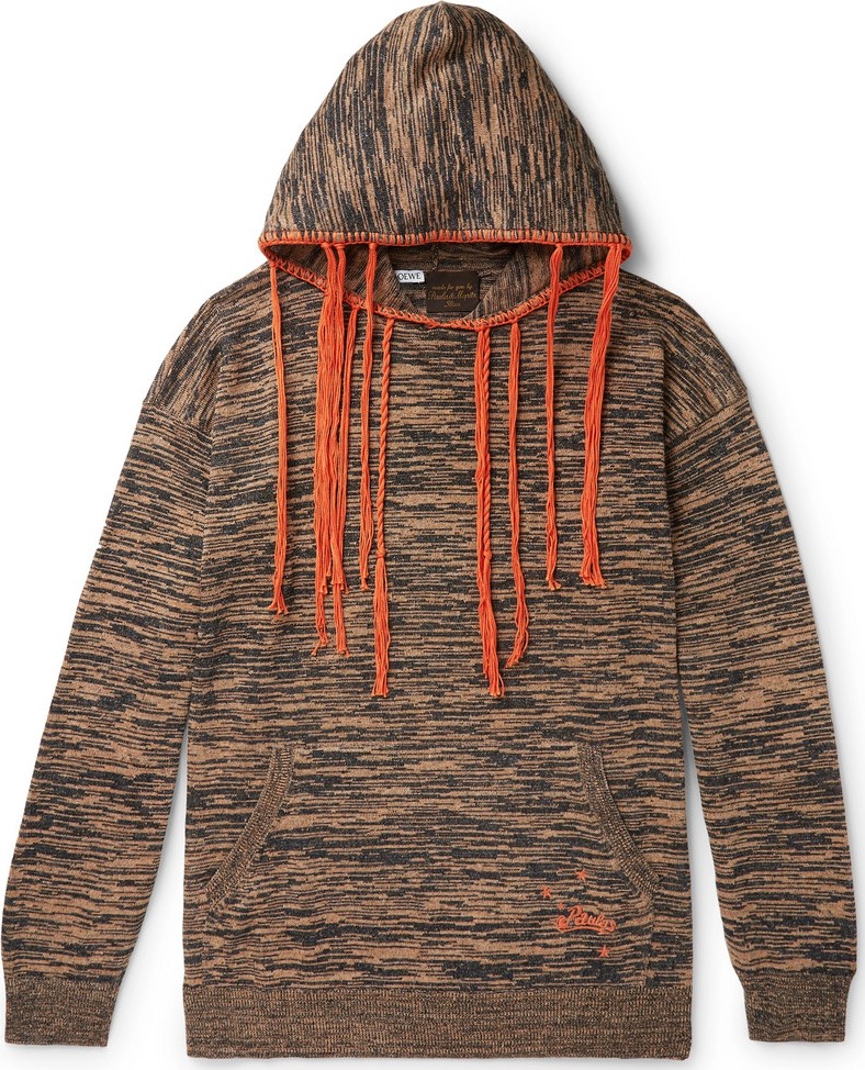 LOEWE + Paula's Ibiza Oversized Mélange Linen and Cotton-Blend Hoodie