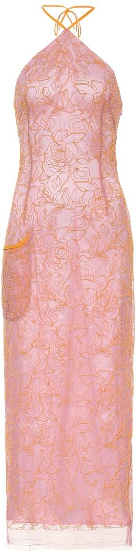 Jacquemus La Robe Lavandou embroidered dress