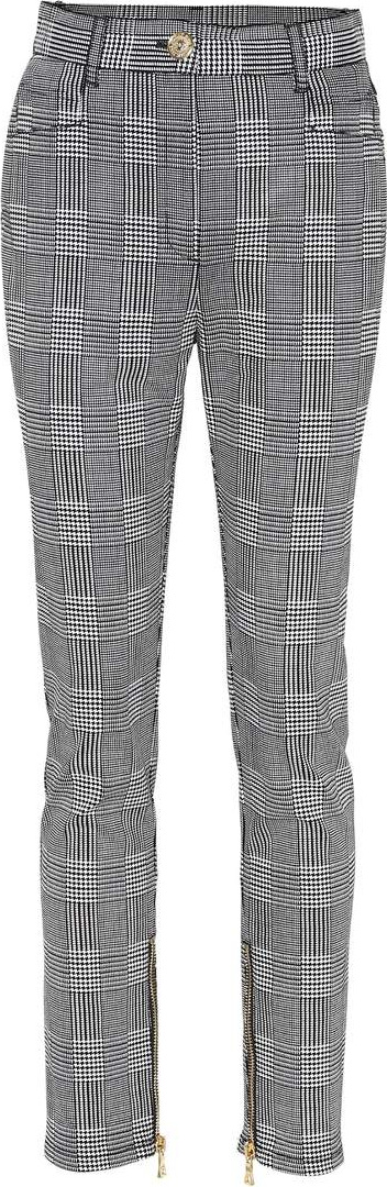 Balmain Checked stretch cotton pants