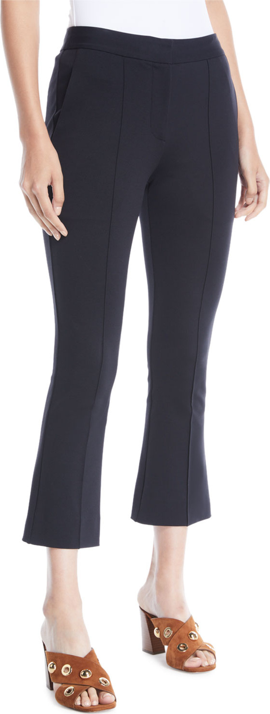 DIANE von FURSTENBERG Mid-Rise Cropped Boot-Cut Pants