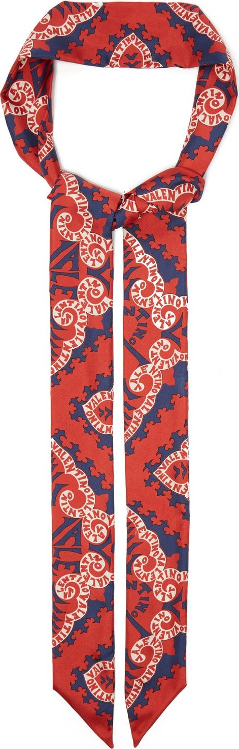 Valentino Printed silk scarf