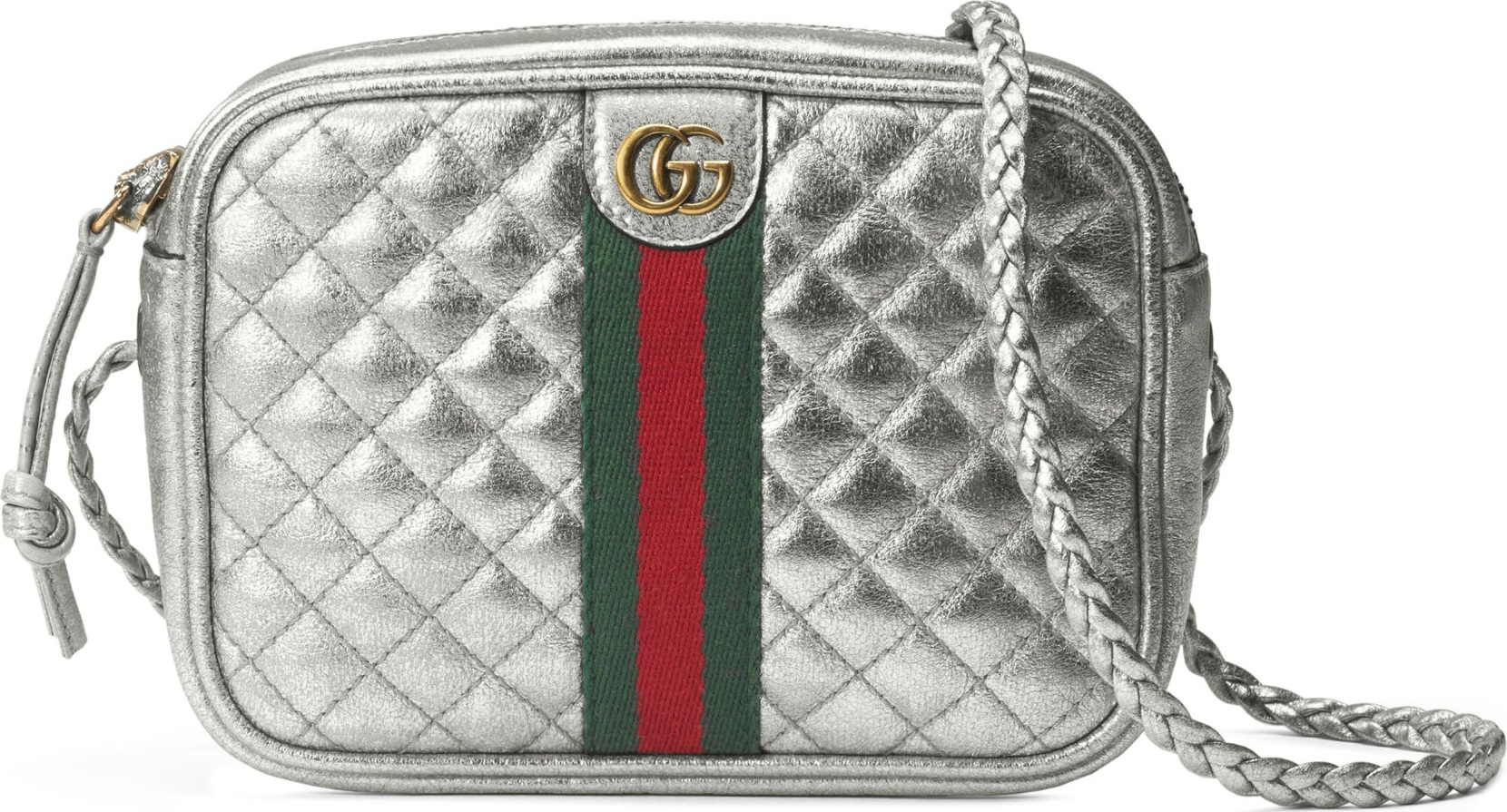Gucci Quilted Metallic Leather Crossbody Bag