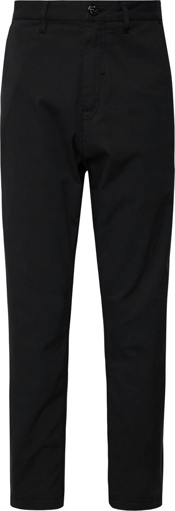 Stone Island Black Stretch Cotton-Blend Twill Trousers