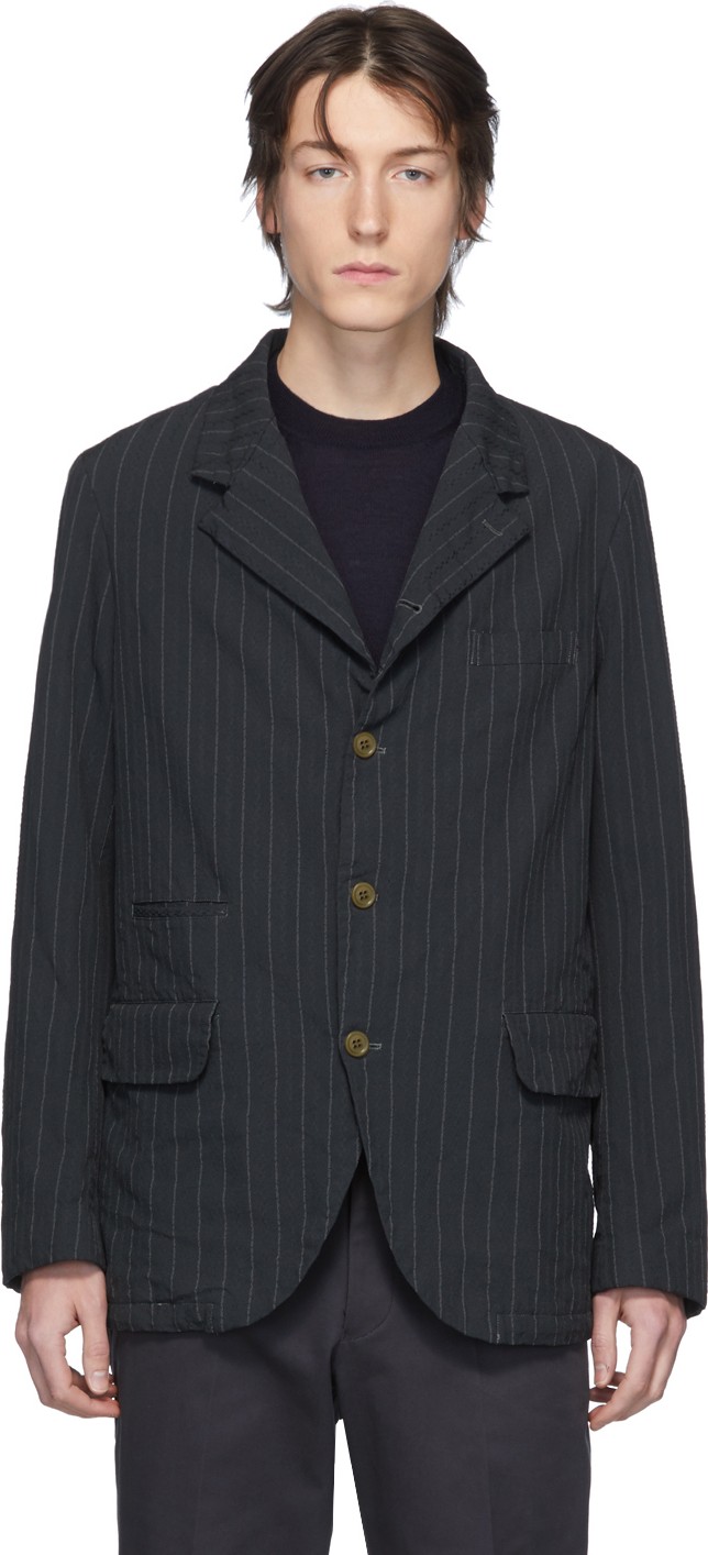Comme des Garçons Homme Deux Grey Textured Dobby Blazer