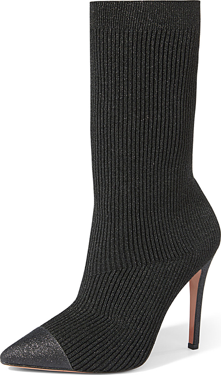 Alice + Olivia Darbin Knitted Sock Booties