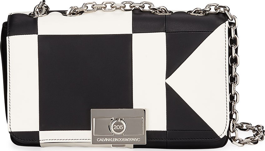 Calvin Klein 205W39NYC Billie Colorblock Leather Shoulder Bag