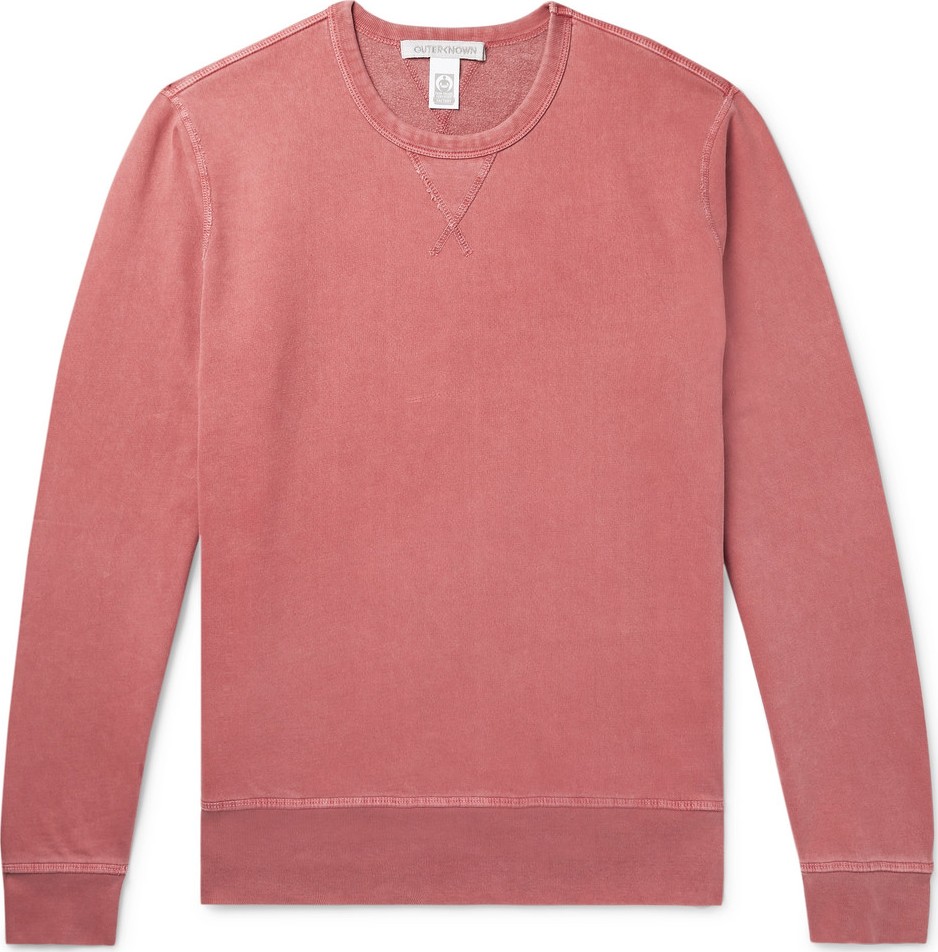 Outerknown Stowaway Garment-Dyed Fleece-Back Supima Cotton-Jersey Sweatshirt