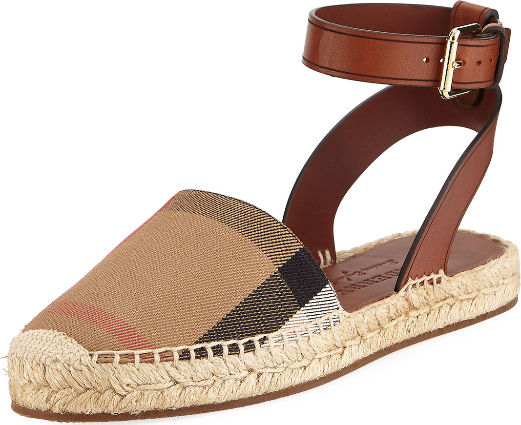 Burberry London England Abbie Flat Check-Print Espadrille