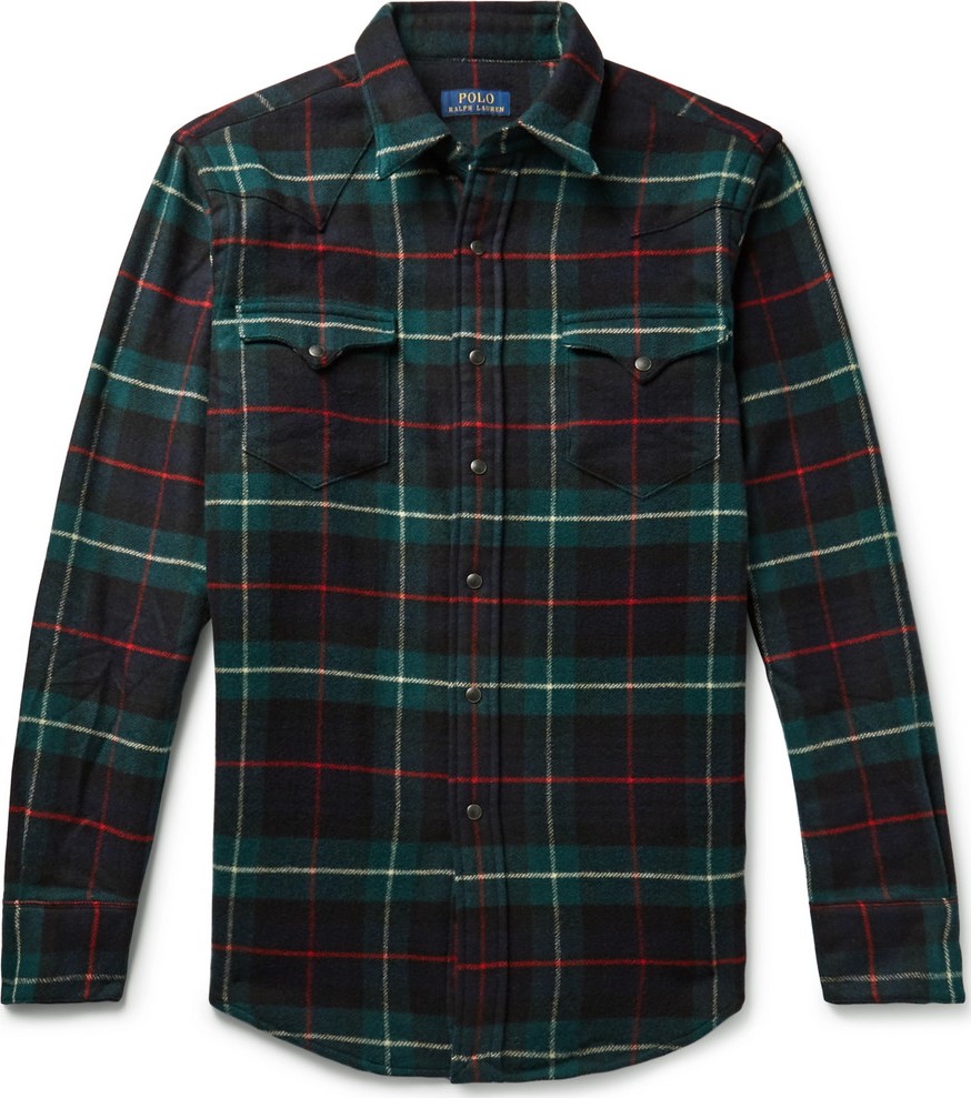 Polo Ralph Lauren Checked Wool-Flannel Overshirt