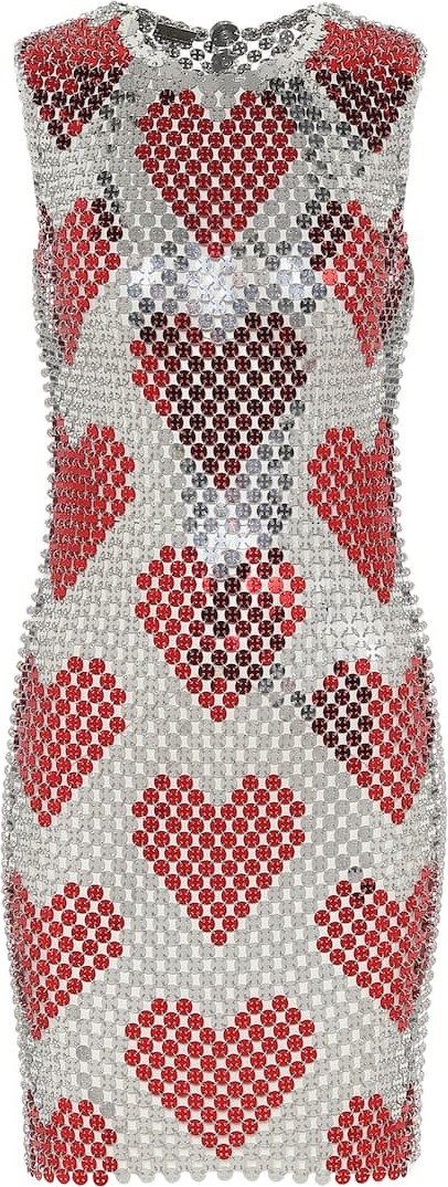 Paco Rabanne Printed sequin dress