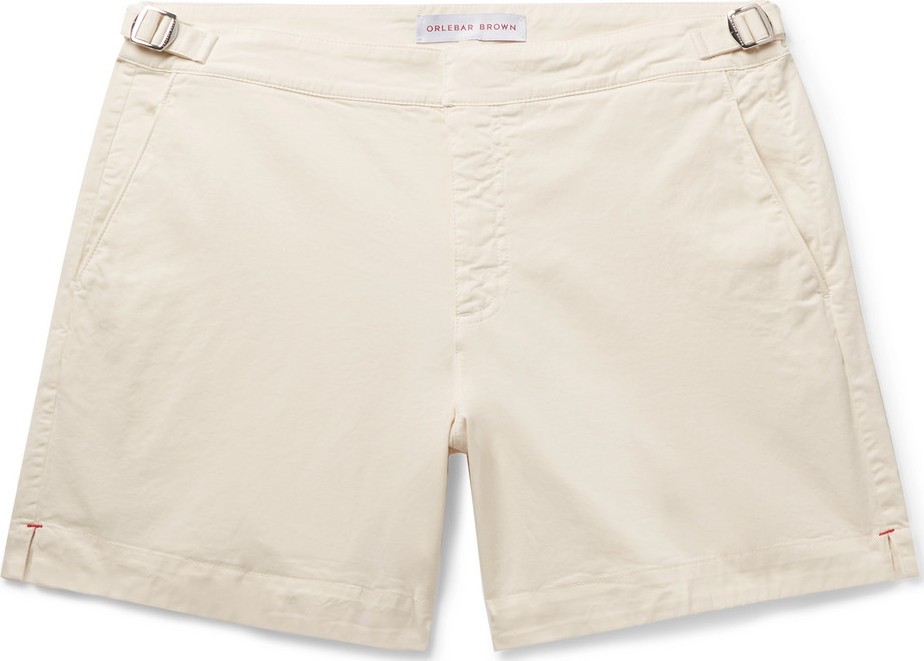 Orlebar Brown Bulldog Garment-Dyed Stretch-Organic Cotton Twill Shorts