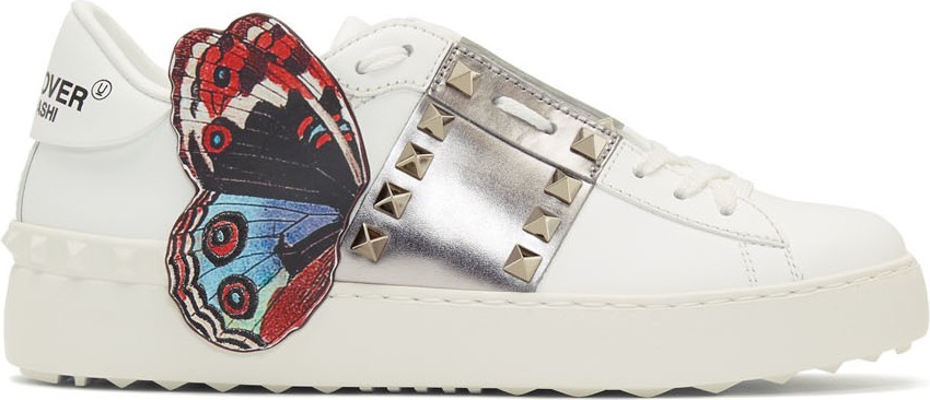 Valentino White Undercover Edition Valentino Garavani Open Rockstud Sneakers