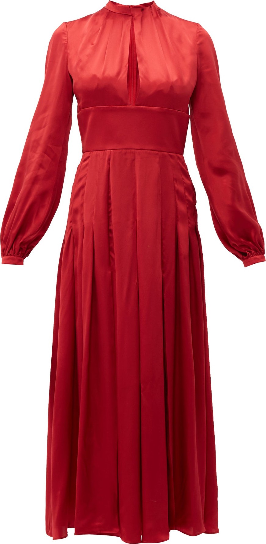 Raquel Diniz Alma pleated silk-satin dress