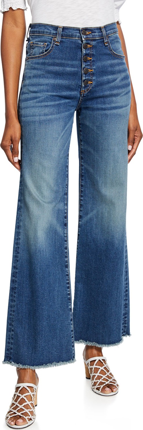 Veronica Beard Kirra Flood Length Fringe Jeans