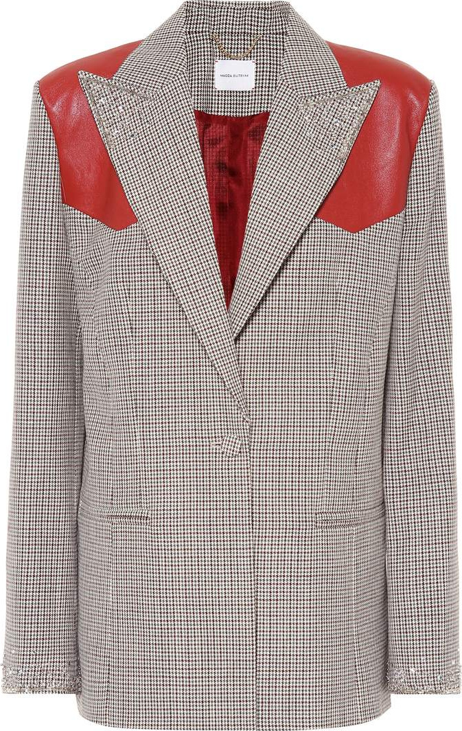 Magda Butrym Embellished checked wool blazer