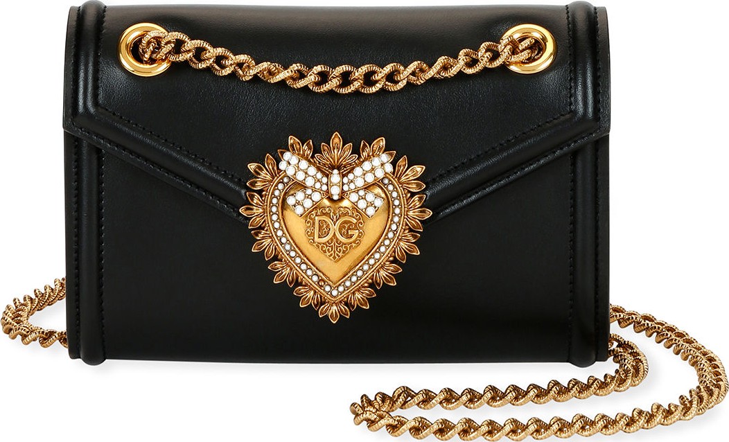 Dolce & Gabbana Devotion Mini Leather Crossbody Bag