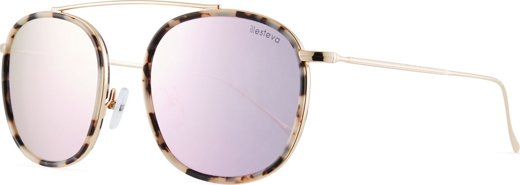 Illesteva Mykonos Ace Mirrored Aviator Sunglasses