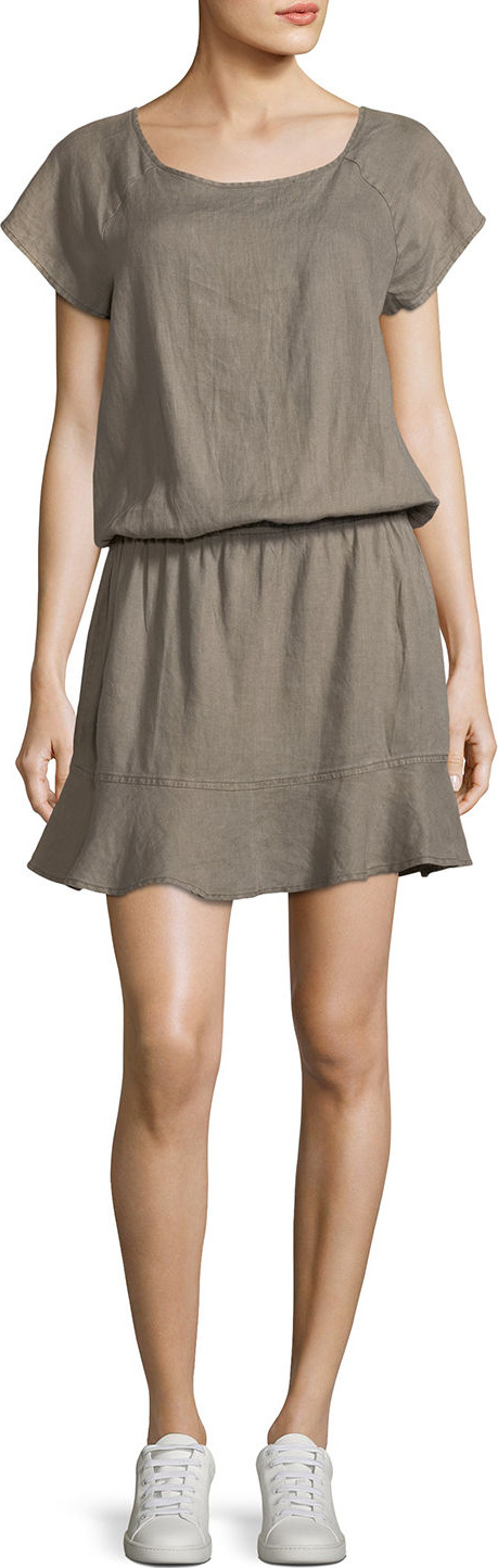 Joie Quora Linen Blouson Dress