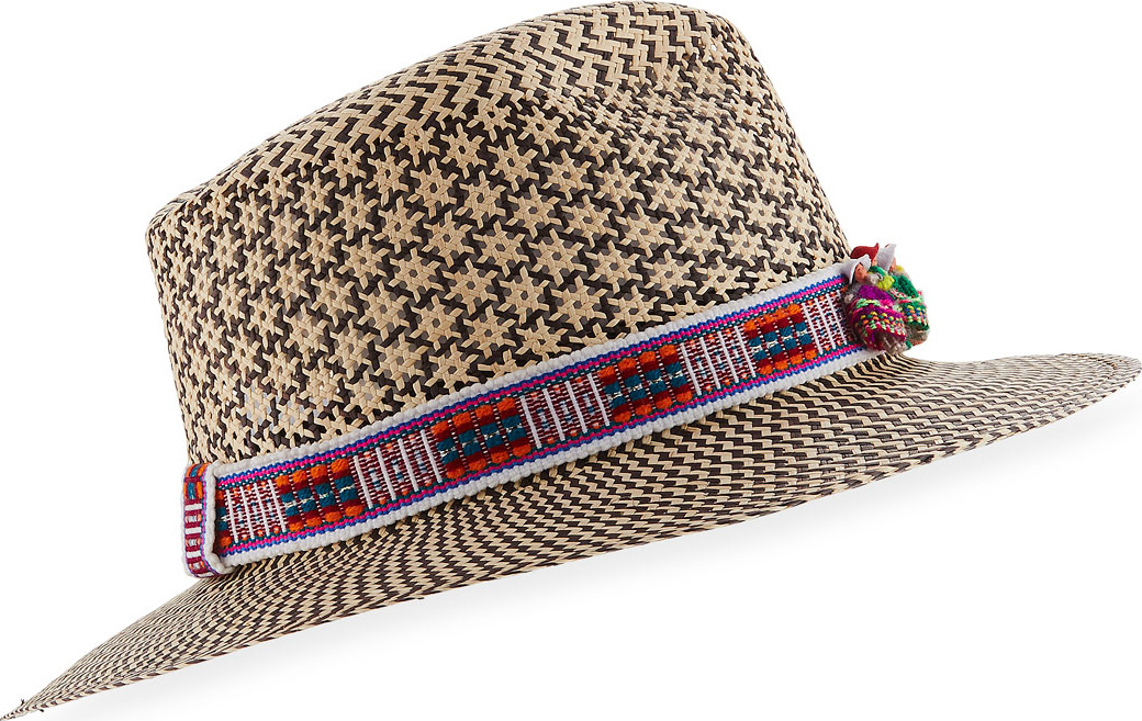 Valdez Panama Hats Chouzini Straw Worry Doll Fedora