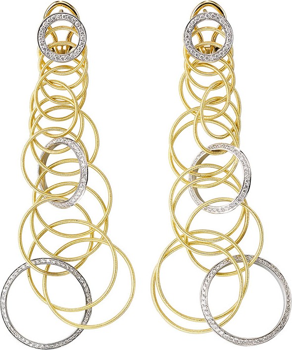 Buccellati Waikiki 18k Short Diamond Drop Earrings
