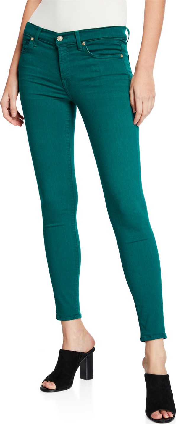 7 For All Mankind The Ankle Skinny Coated Jeans